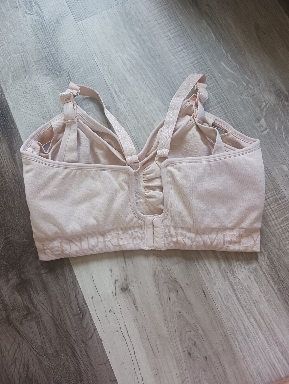 Kindred Bravely Nude/Pink Seamless Nursing & Pumping Bra - L Busty - Picture 2 of 5